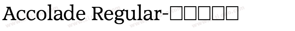 Accolade Regular字体转换